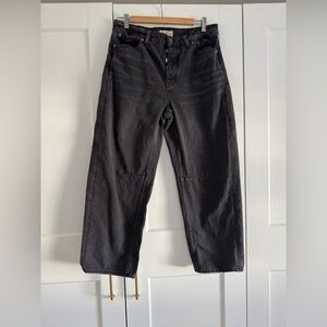 Madewell Black Barrel Jeans